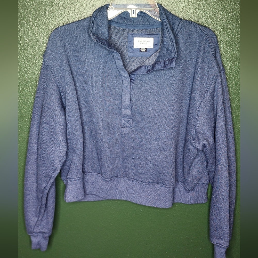 American Eagle Outfitters Women's Cowl Neck Sweater in Navy